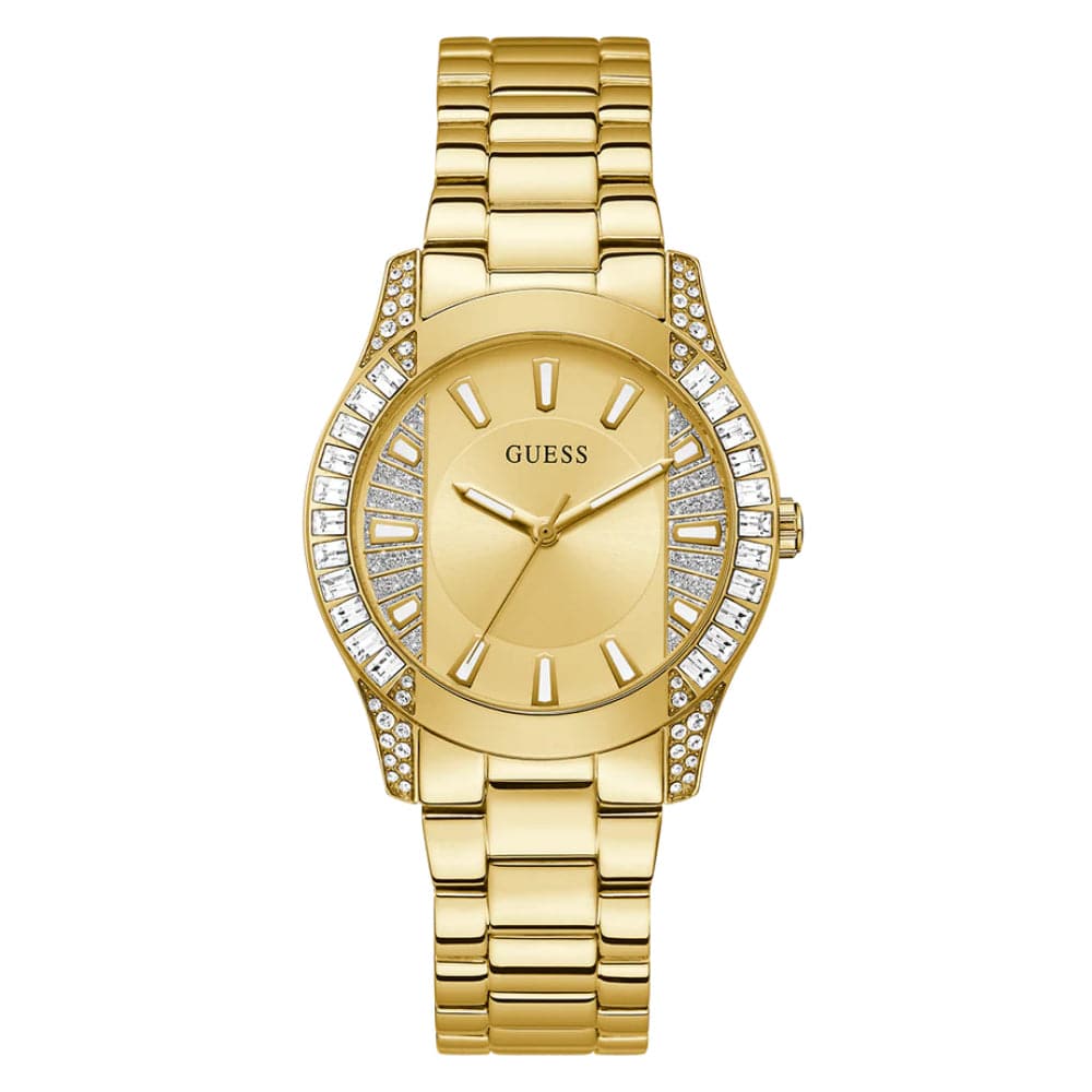 Guess Analog Gold Dial And Stainless Steel Strap Women Watch Gw0305l3