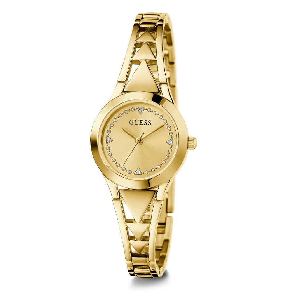 Guess Analog Gold Dial Stainless Steel Strap Women Watch Gw0609l2 H2 Hub