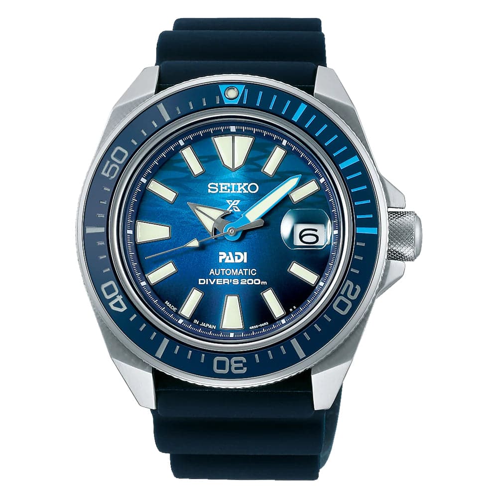 Seiko Prospex Padi Blue Dial Resin Strap Men Watch SRPJ93K1 H2 Hub