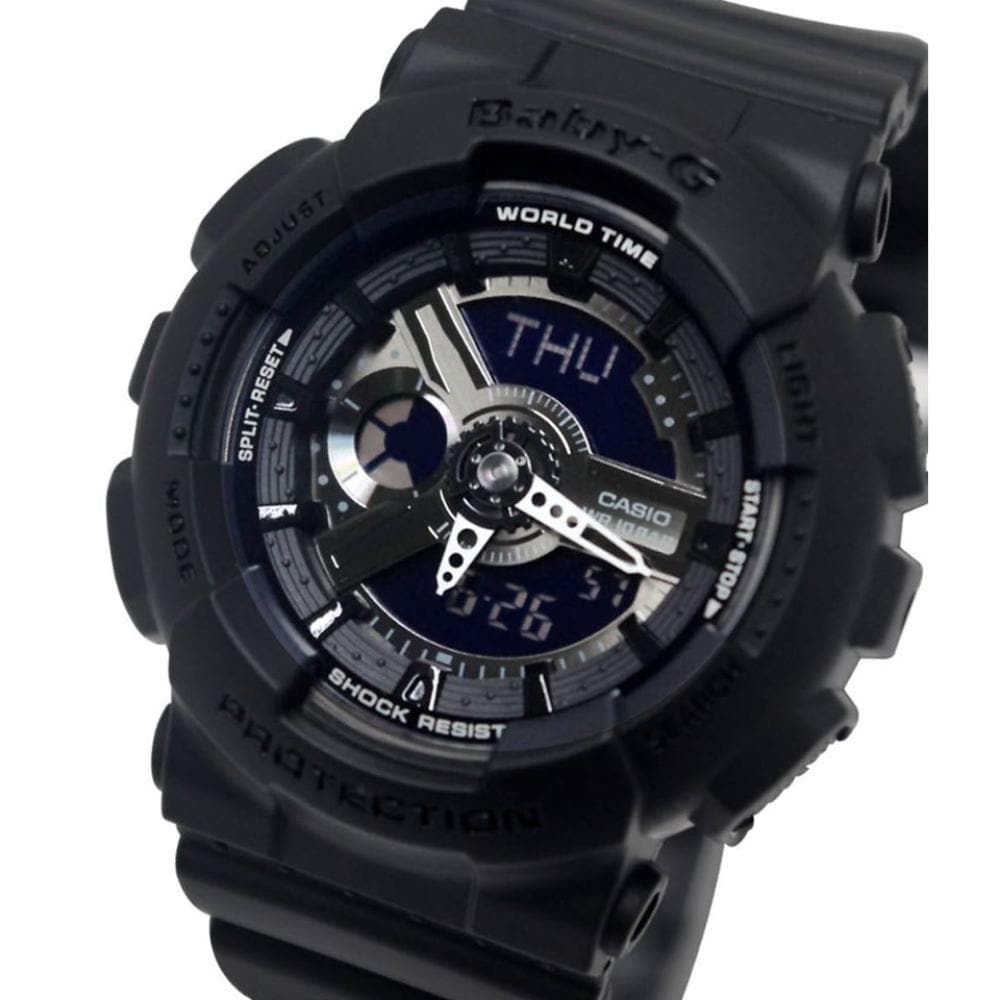 CASIO BABY-G BA-110BC-1ADR-P DIGITAL QUARTZ BLACK RESIN UNISEX'S WATCH ...