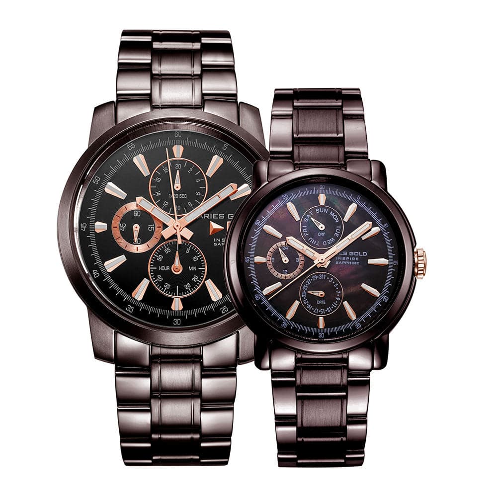 Aries gold shop couple watch