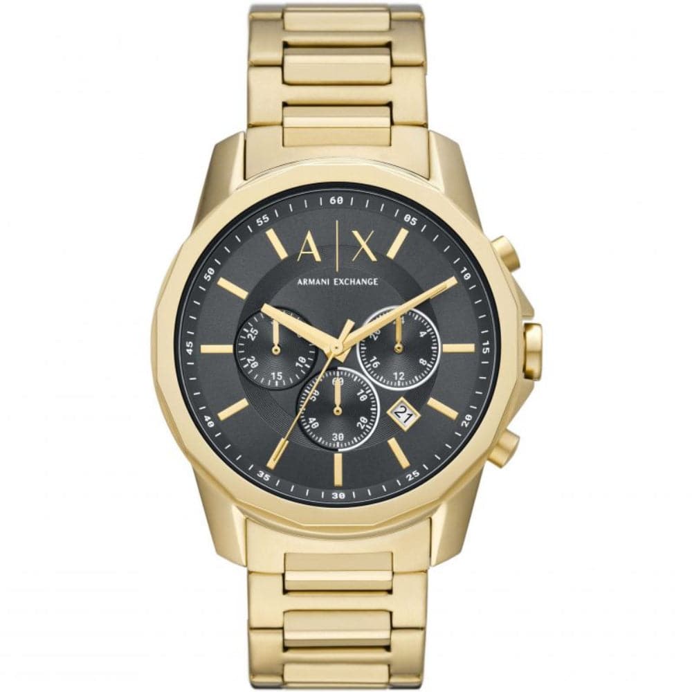 Armani Exchange Chronograph Gold Stainless Steel Strap Men