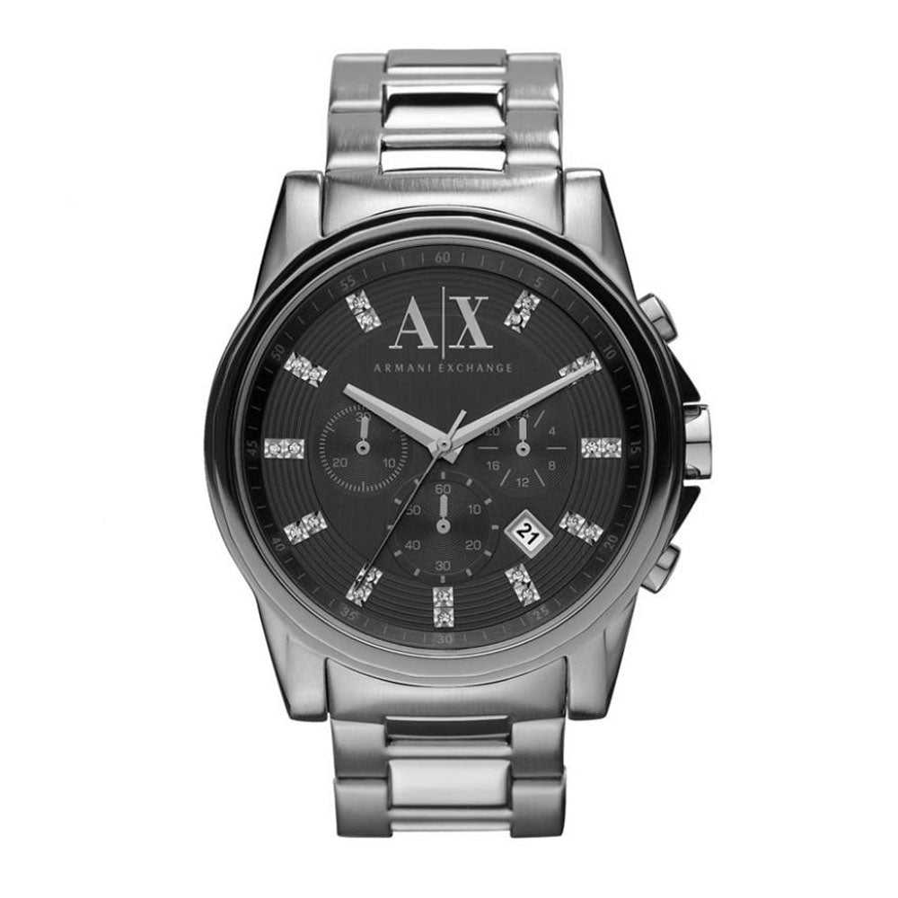 ARMANI EXCHANGE CHRONOGRAPH STAINLESS STEEL SILVER H2 AX2092 Hub MEN\'S – WATCH