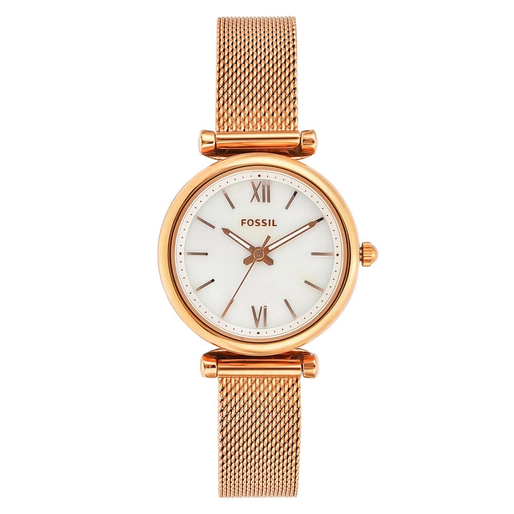 FOSSIL CARLIE MINI ROSE GOLD STAINLESS STEEL ES4433 WOMEN'S WATCH