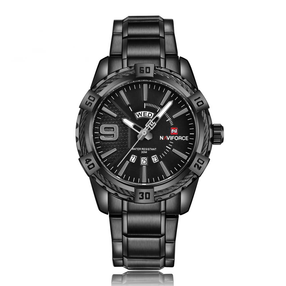 NAVIFORCE ANALOG NF9117S B/B QUARTZ MEN'S WATCH – H2 Hub