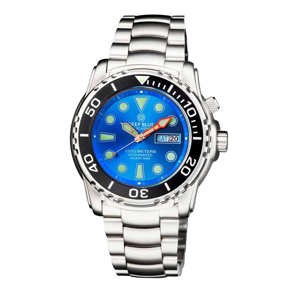 DEEP BLUE PRO SEA DIVER PSD1KLIGHTBLUE DIVER S WATCH H2 Hub