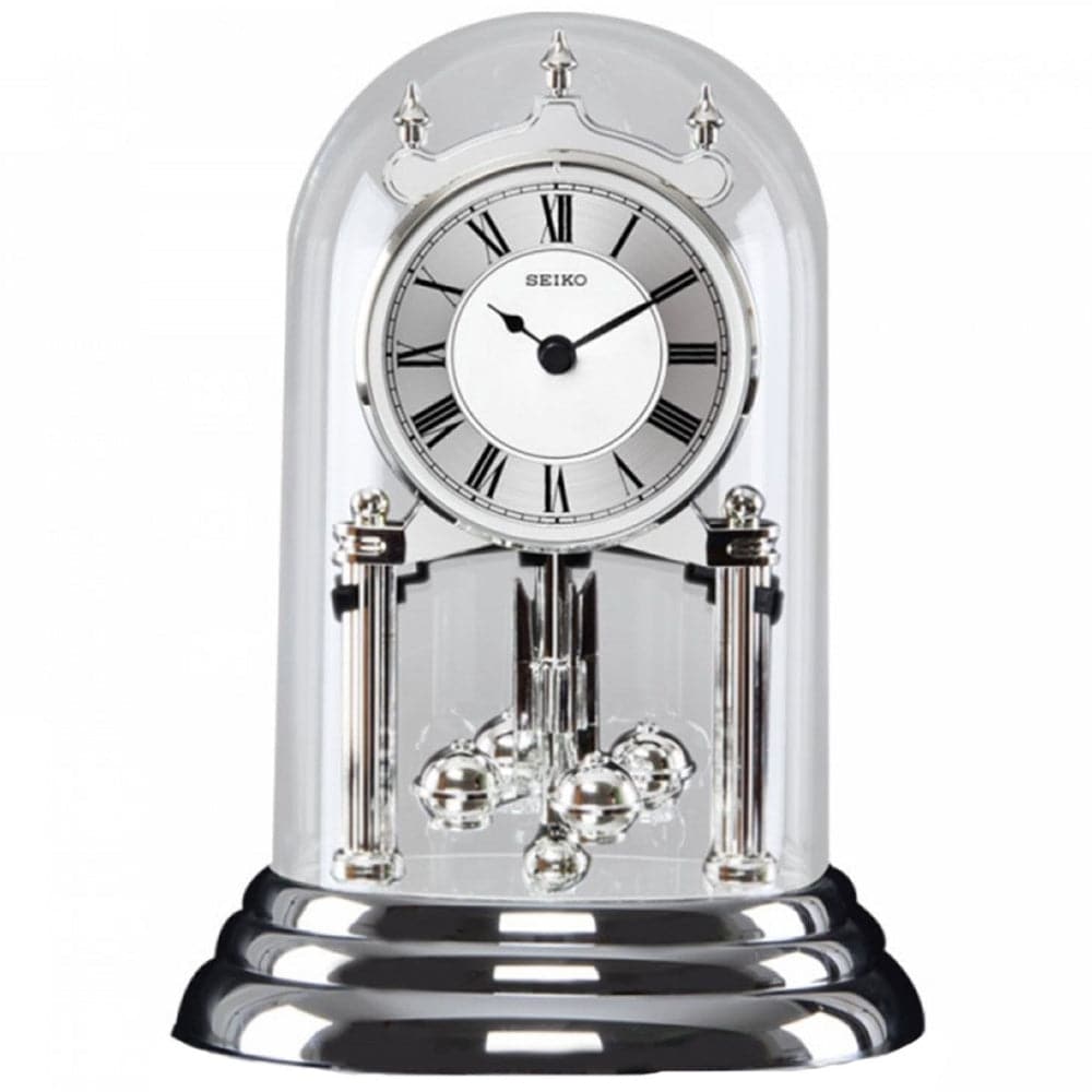 SEIKO QHN006S ANNIVERSARY SILVER MANTEL CLOCK H2 Hub