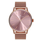 August Berg Serenity Ash & Orchid Rose Gold Mesh Strap Women Watch 10232A10MRG (40mm)