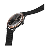 August Berg Black Dial Leather Strap Unisex Watch 10232G01VBK