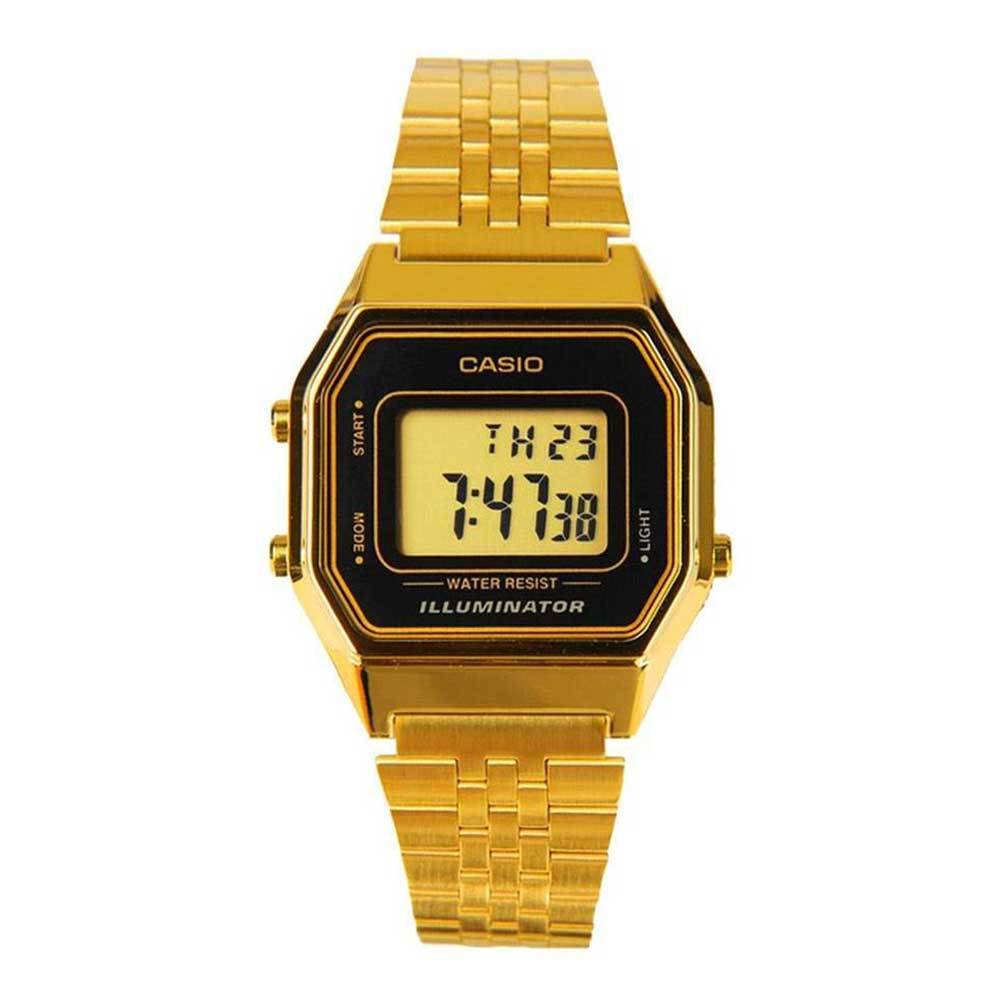 CASIO GENERAL LA680WGA-1DF DIGITAL QUARTZ GOLD STAINLESS STEEL WOMEN'S WATCH - H2 Hub Watches