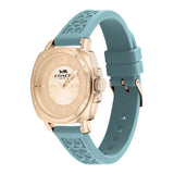 Coach New York Boyfriend Turquoise Rubber Strap Women Watch 14503979