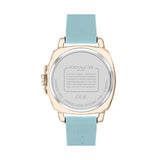 Coach New York Boyfriend Turquoise Rubber Strap Women Watch 14503979