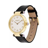 Coach New York White Dial Black Leather Strap Women Watch 14503998