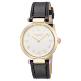 Coach New York White Dial Black Leather Strap Women Watch 14503998