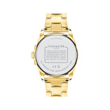 Coach New York Silver Dial Gold Stainless Steel Strap Women Watch 14504109