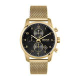 HUGO BOSS SKYMASTER GOLD STAINLESS STEEL WATCH 1513838