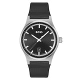 HUGO BOSS CANDOR BLACK LEATHER WATCH 1514075