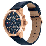 Tommy Hilfiger Chronograph Blue Leather Strap Men Watch 1710475