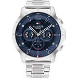 Tommy Hilfiger Chronograph Silver Stainless Steel Strap Men Watch 1710492