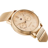 Tommy Hilfiger Multifunction Gold Milanese Strap Women Watch 1782303