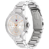 Tommy Hilfiger Chronograph Silver Stainless Steel Strap Women Watch 1782384