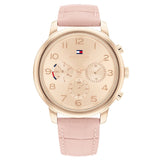 Tommy Hilfiger Chronograph Pink Leather Strap Women Watch 1782522