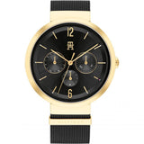 Tommy Hilfiger Chronograph Black Milanese Strap Women Watch 1782540