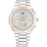 Tommy Hilfiger Chronograph Silver Stainless Steel Strap Men Watch 1782574