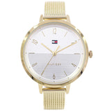 Tommy Hilfiger White Dial Gold Milanese Strap Women Watch 1782579