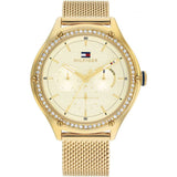 Tommy Hilfiger Chronograph Gold Dial Milanese Strap Women Watch 1782655