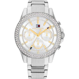 Tommy Hilfiger Chronograph Silver Stainless Steel Strap Women Watch 1782677