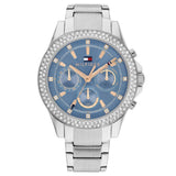 Tommy Hilfiger Chronograph Silver Stainless Steel Strap Women Watch 1782690