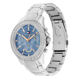 Tommy Hilfiger Chronograph Silver Stainless Steel Strap Women Watch 1782690