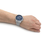 Tommy Hilfiger Chronograph Blue Dial Silver Stainless Steel Strap Men Watch 1791348