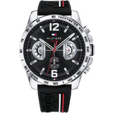 Tommy Hilfiger Sports Black Dial & Silicone Strap Men Watch 1791473