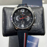 Tommy Hilfiger Sports Black Dial & Silicone Strap Men Watch 1791473