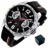 Tommy Hilfiger Sports Black Dial & Silicone Strap Men Watch 1791473