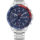 Tommy Hilfiger Chronograph Silver Stainless Steel Strap Men Watch 1791718