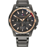 Tommy Hilfiger Mason Chronograph Black Stainless Steel Strap Men Watch 1791790