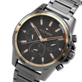 Tommy Hilfiger Mason Chronograph Black Stainless Steel Strap Men Watch 1791790