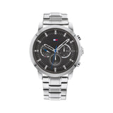 Tommy Hilfiger Chronograph Black Dial Silver Stainless Steel Strap Men Watch 1791794