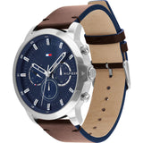 Tommy Hilfiger Chronograph Brown Leather Strap Men Watch 1791797