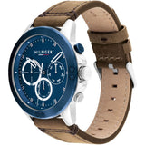 Tommy Hilfiger Harley Chronograph Blue Dial Brown Leather Strap Men Watch 1791895