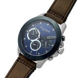 Tommy Hilfiger Harley Chronograph Blue Dial Brown Leather Strap Men Watch 1791895