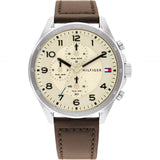 Tommy Hilfiger Chronograph Brown Leather Strap Men Watch 1792003