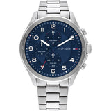 Tommy Hilfiger Chronograph Silver Stainless Steel Strap Men Watch 1792007