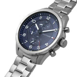 Tommy Hilfiger Chronograph Silver Stainless Steel Strap Men Watch 1792007