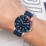 Tommy Hilfiger Blue Dial & Silicone Strap Men Watch 1792009