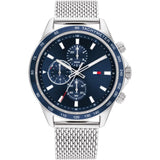 Tommy Hilfiger Chronograph Silver Milanese Strap Men Watch 1792018