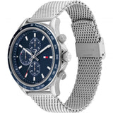 Tommy Hilfiger Chronograph Silver Milanese Strap Men Watch 1792018